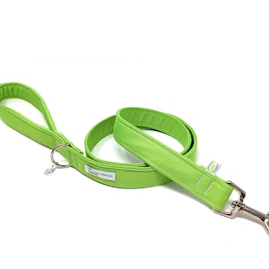 Lime Green Water Repellent Lead with a Padded Handle, Dog Lead