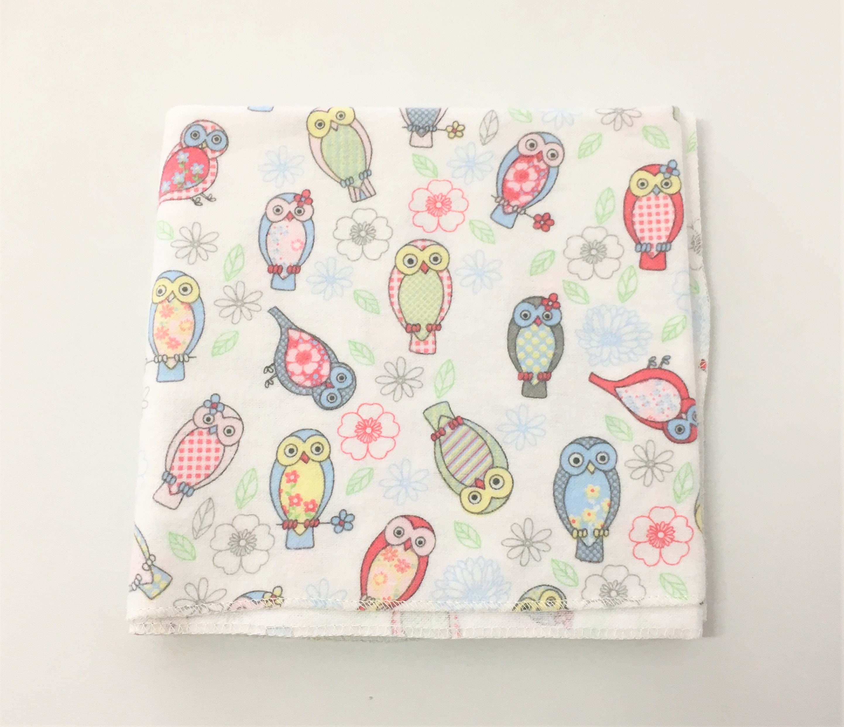 Handmade Cotton Flannelette Baby Wrap with Baby Owls