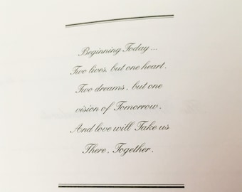 vintage wedding guest book.