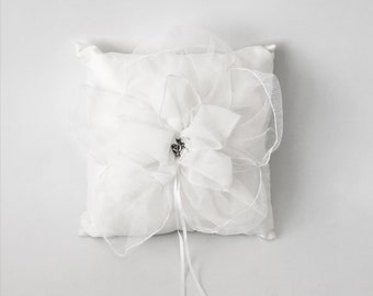 Satin and Tulle Ring Bearer Pillow
