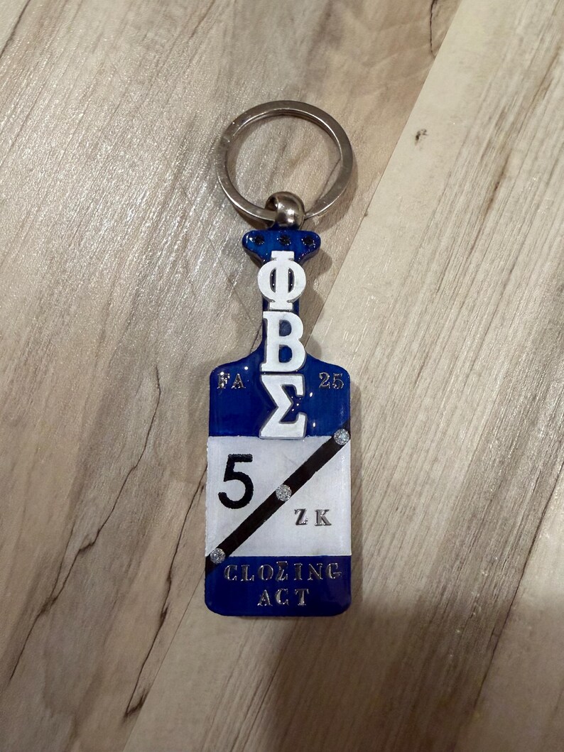 Mini Personalized Greek Paddle Keychains - Etsy