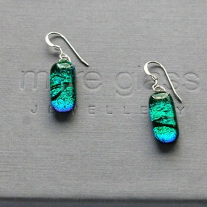 Fused Glass Emerald Green Drop Earrings: The Perfect Mother's Day gift