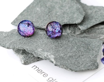 Colourful Glass Earring Studs