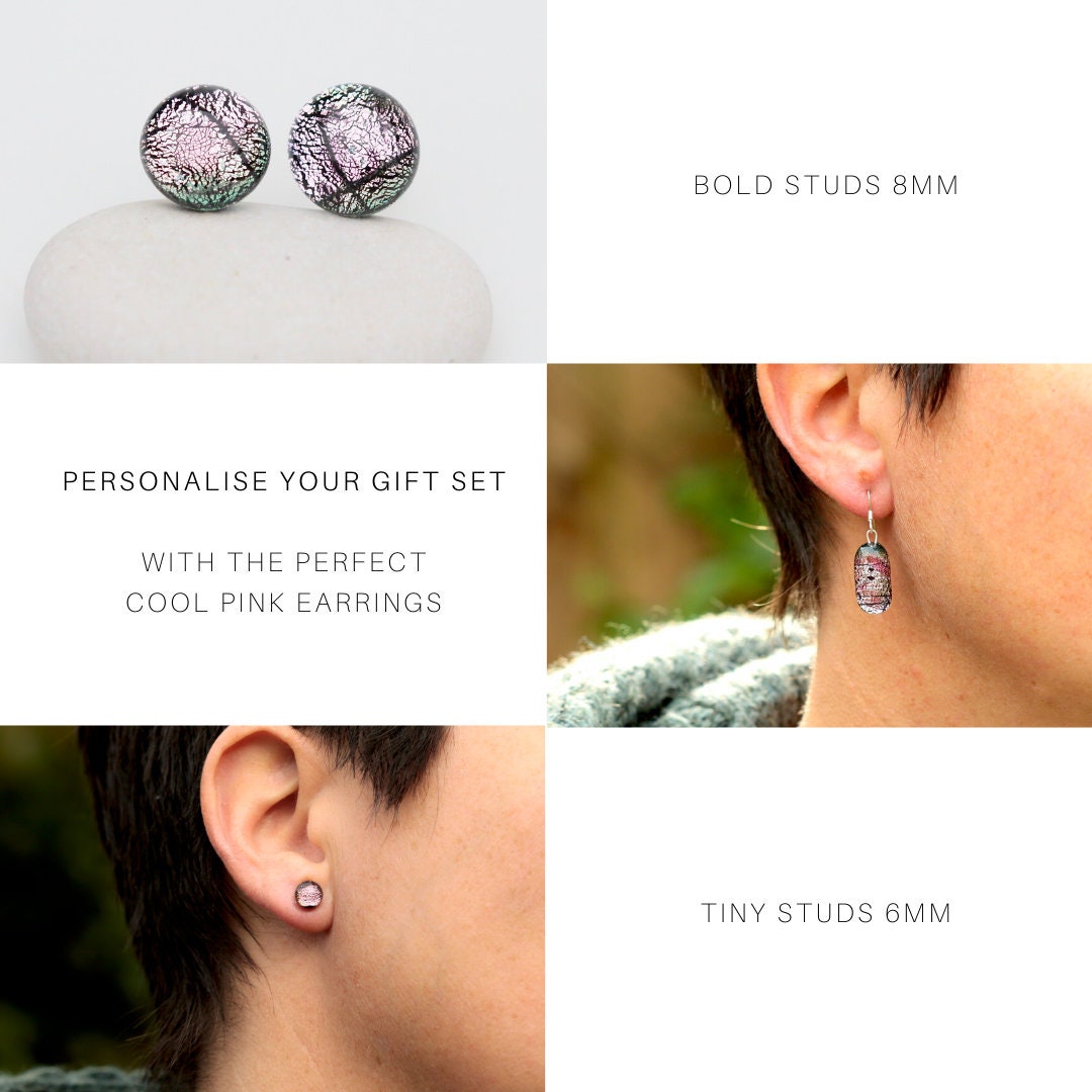 Fused Glass Earrings, Sterling Silver Earring Backs, Artisan Jewellery Gift for Her, Gift Under 30
