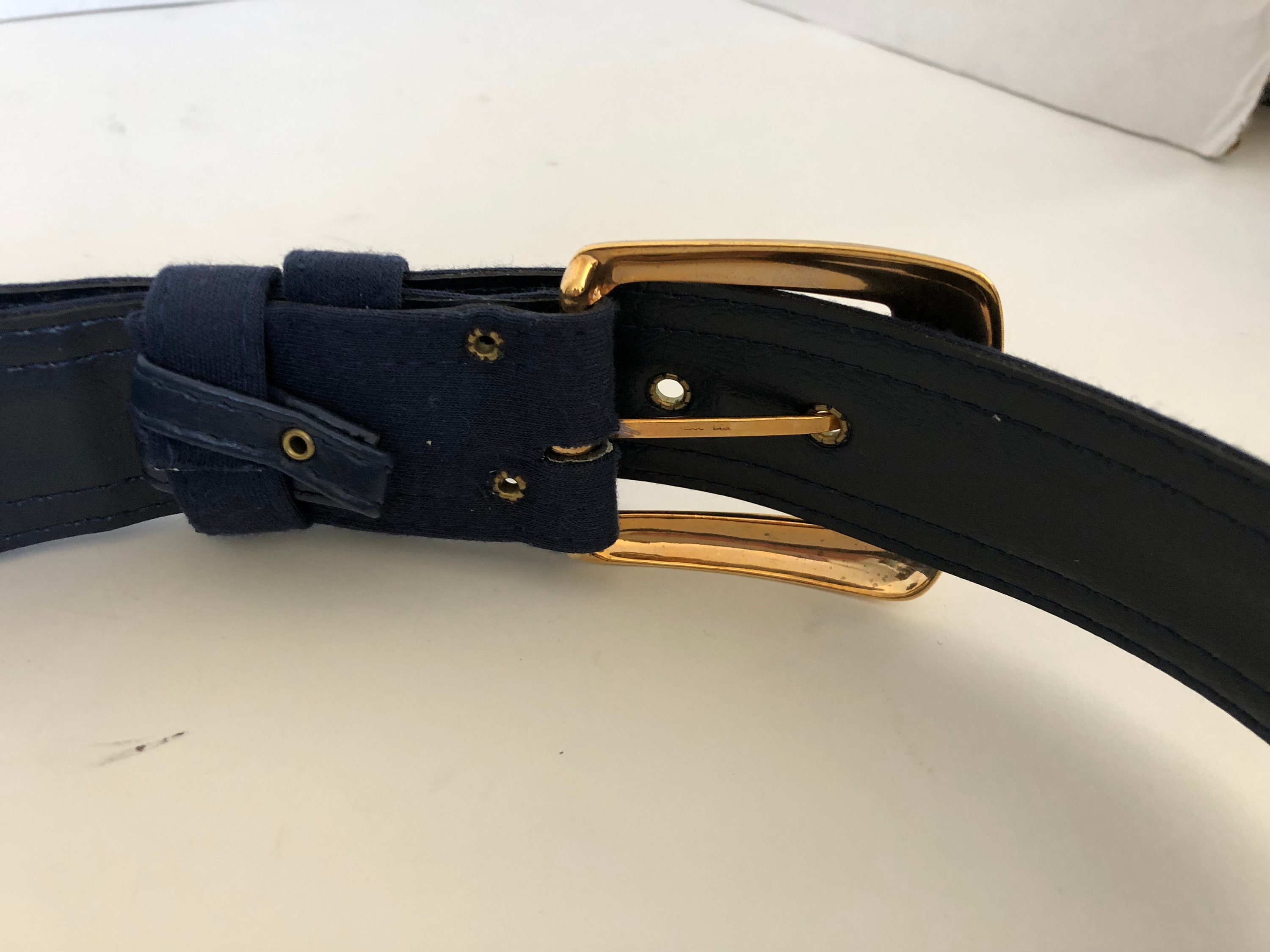 blue fabric belt