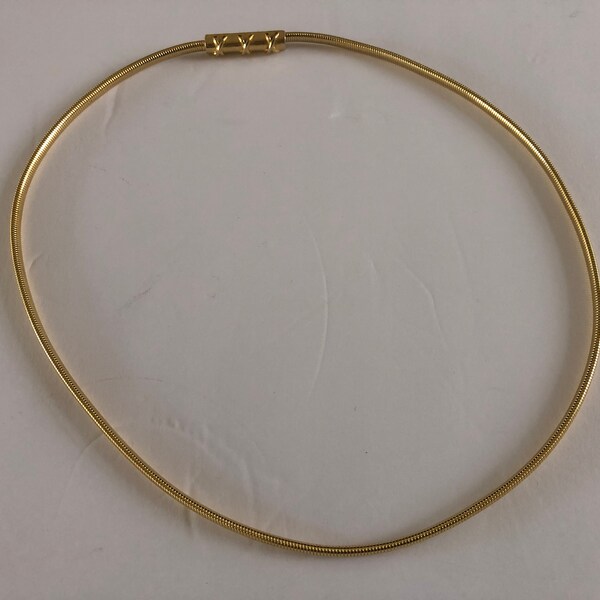 Estate Vintage Gold Tone Elastic Belt