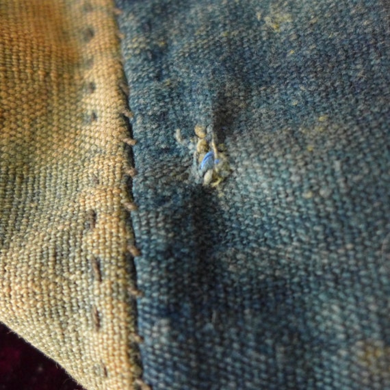 Vintage Denim Thai (c.1908-1930s) Coin Shoulder B… - image 5