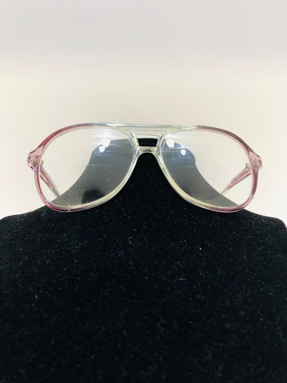 70’s Lucite Women’s Eyeglasses Clear/Lavender Dip… - image 4