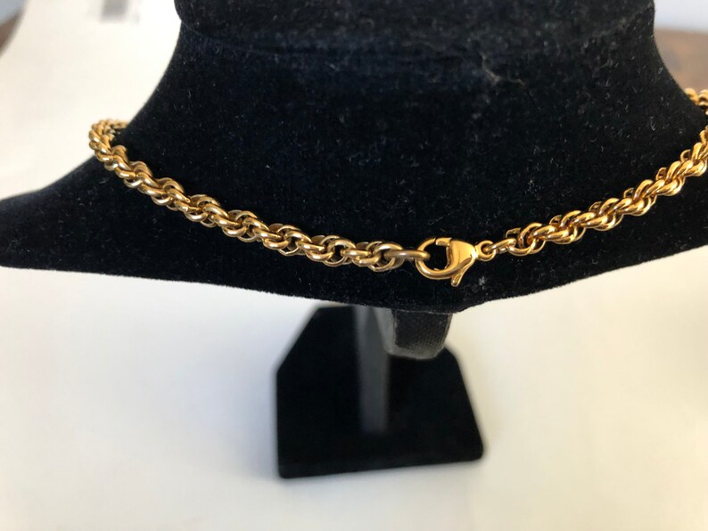 Estate Gold Tone Necklace Chocker 17\u201d R