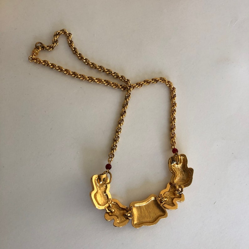 Estate Gold Tone Necklace Chocker 17\u201d R