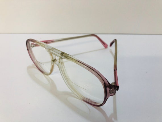 70’s Lucite Women’s Eyeglasses Clear/Lavender Dip… - image 2