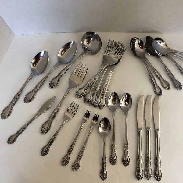 Estate Northland Malmaison Pattern Floral Design  Stainless  Flatware Sold Individual! Replacement!