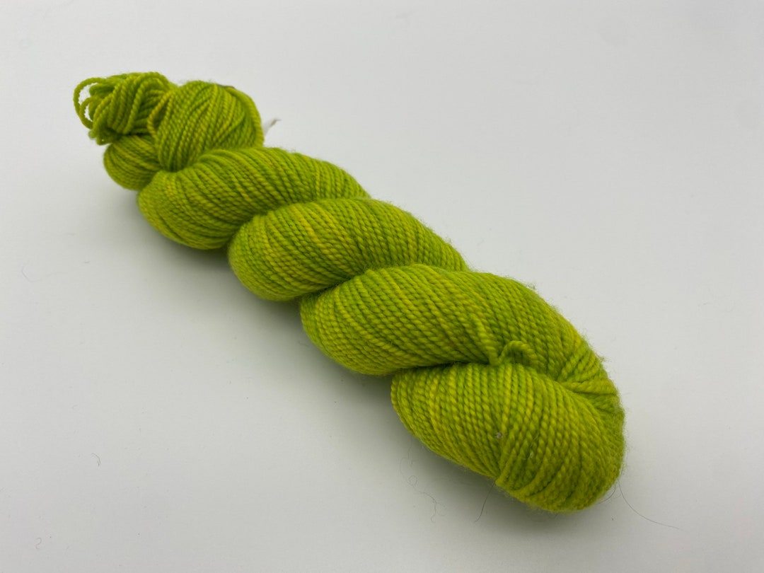 Koigu Wool Lime Neon Green Yarn KMP Fingering Weight Painter's Palette
