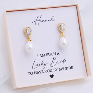 Bridesmaid earrings pearl gold, Bridal pearl earrings, Bridesmaid stud earrings, Wedding earrings, Bridesmaid earrings, Pearl stud earrings