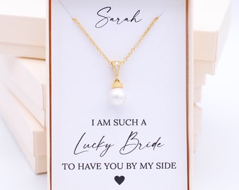 Present for Maid of Honor, Bridesmaid Necklace Gift, Bridesmaid Jewelry, Bridesmaid Necklace Jewelry Gift, Bridal Party Gifts, Maid of honor