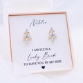 Bridesmaid Earrings Gold, Wedding Jewelry Gift, Bridal Earrings, Maid of Honor Gift, Stud Earrings, Bridesmaid Proposal