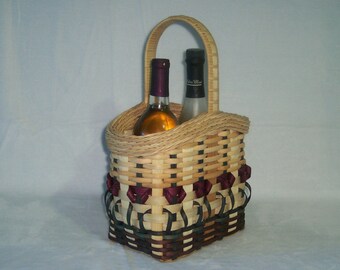 Basket Weaving Kit: Wine Basket with Flowers