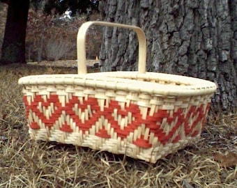 Digital Download: Basket Pattern; Linked Hearts