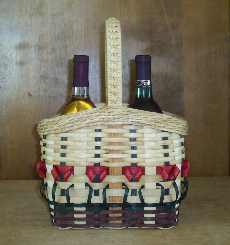 Digital Download Basket Pattern Wine Basket With Flowers Etsy Canada
