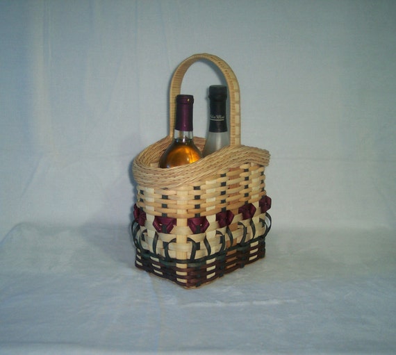 Basket Weaving Kit: Wine Basket With Flowers 