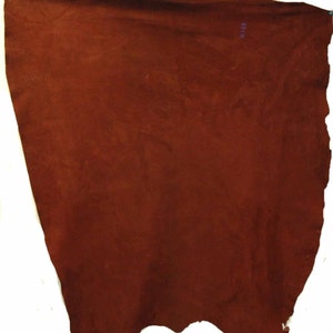 Burgundy Suede Lamb Skin Craft Leather Hides Nice, Soft, Whole Skins Free Shipping image 2