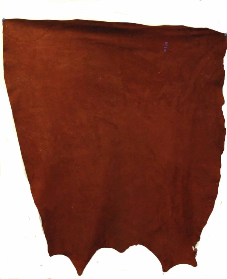 Burgundy Suede Lamb Skin Craft Leather Hides Nice, Soft, Whole Skins Free Shipping image 2