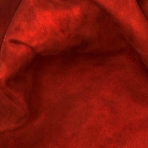 Burgundy Suede Lamb Skin Craft Leather Hides Nice, Soft, Whole Skins! Free Shipping