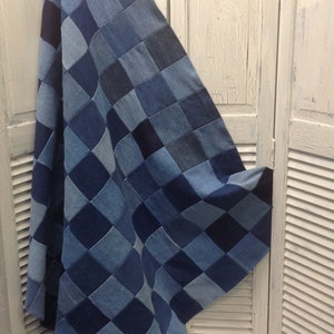 Small (Unlined) Denim Picnic or Utility Blanket