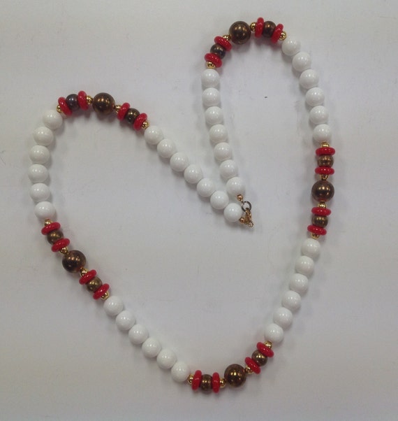 Vintage Signed Dotty Smith Chunky Bead Necklace