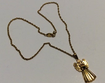 Vintage Avon Angel Pendant Necklace
