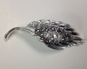 Broche En Métal Argenté Vintage Années 30-40 - Fabriquée En France, Occasion