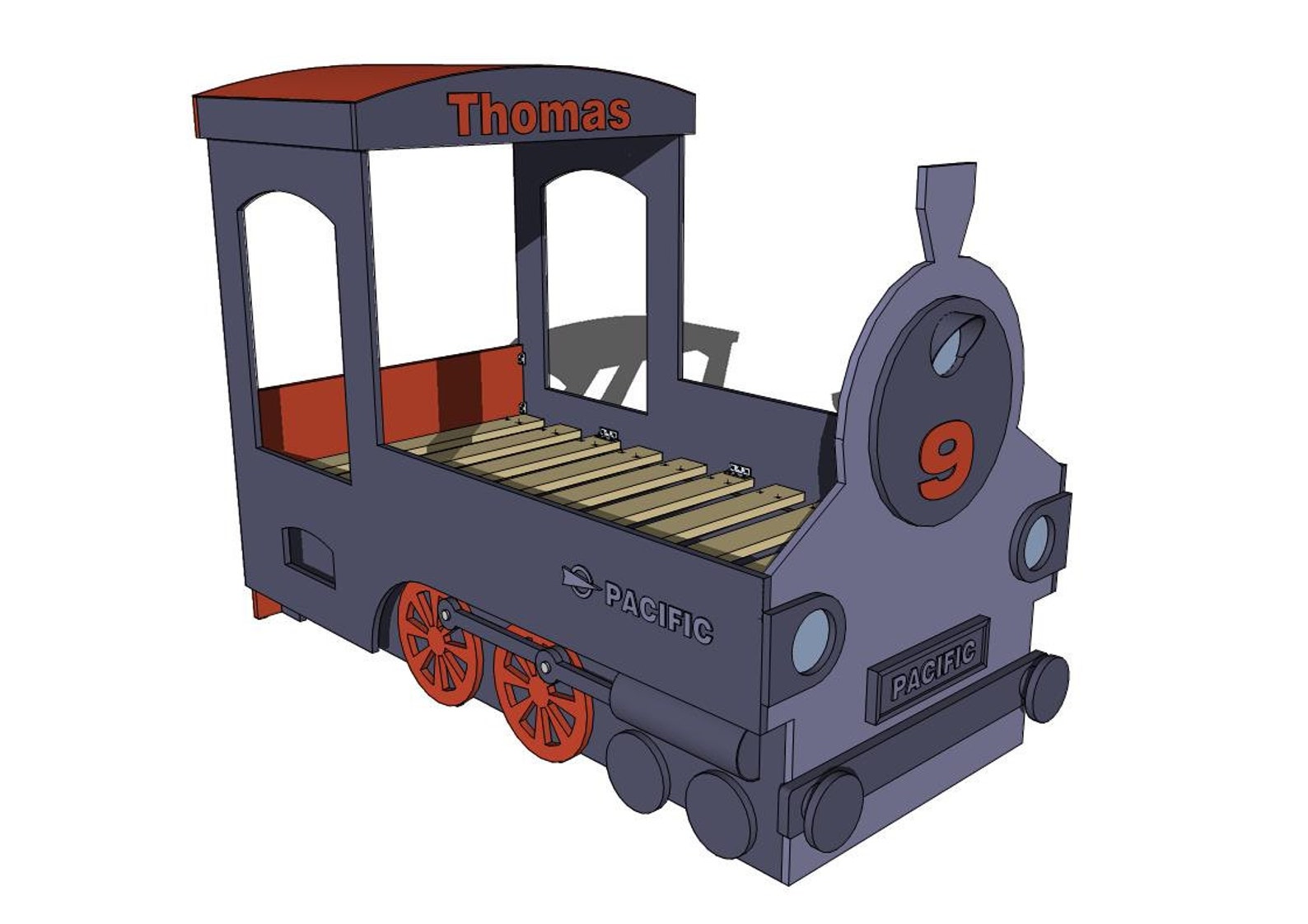 Train Bed Plans Twin Size Mattress Etsy