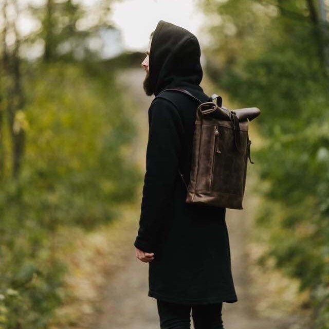 Men's Backpack Roll Top Backpack by 
