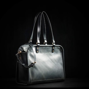 Computer tote for women Messenger laptop bag Leather tote bag Large work bag Christmas gift