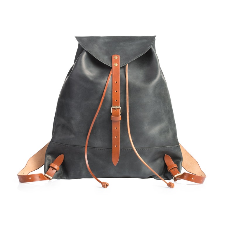 Leather Backpack Back to School Backpack Student Backpack Etsy