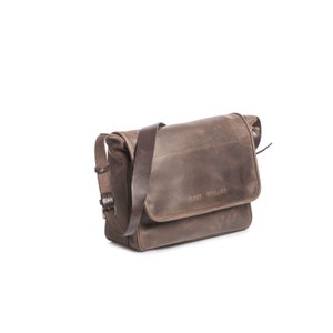 Flap messenger bag Leather messenger Back to school bag Student bags Laptop bag Fathers Day gift Brown