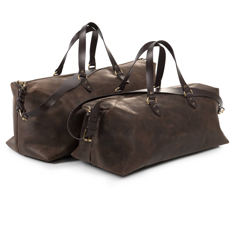 Leather Duffle Bag by Kruk Garage Travel Large Purse Weekender Etsy