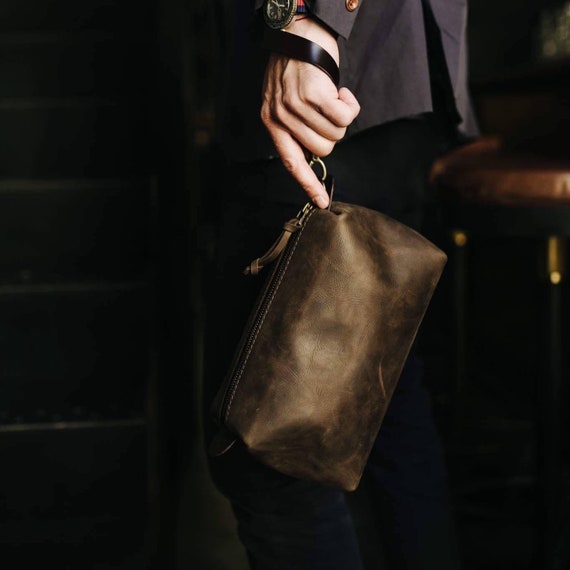 Etsy leather dopp kit clearance