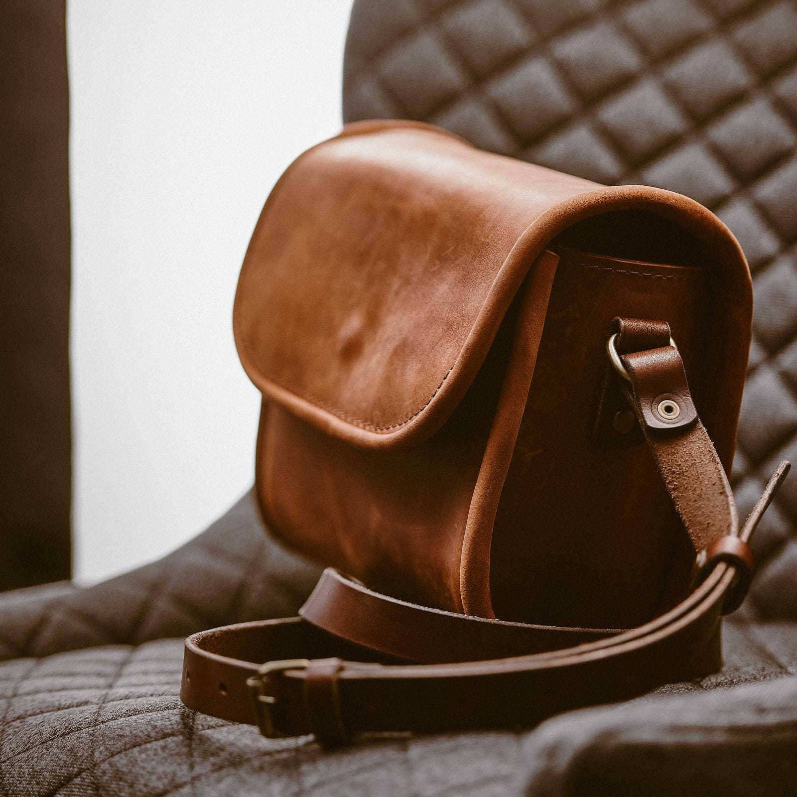 Women Brown Imported Faux Leather Stylish Small Crossbody Messenger Bags Genuine Leather Women main image 2