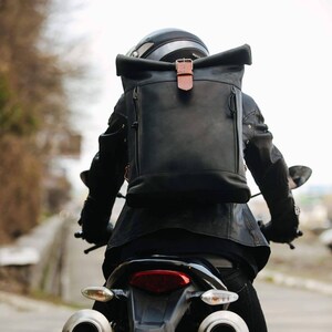 roll top backpack cycling