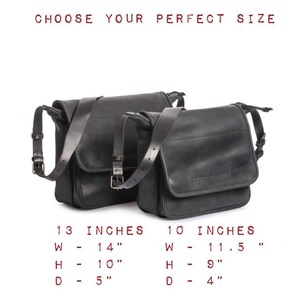 Office bag for men Tablet bag Student bag Leather Flap Messenger bag Valentines day gift image 7