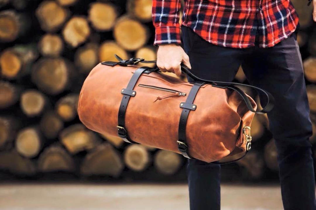 Top Load Duffle Bag Dufflepack Travel Bag Leather Men's Etsy