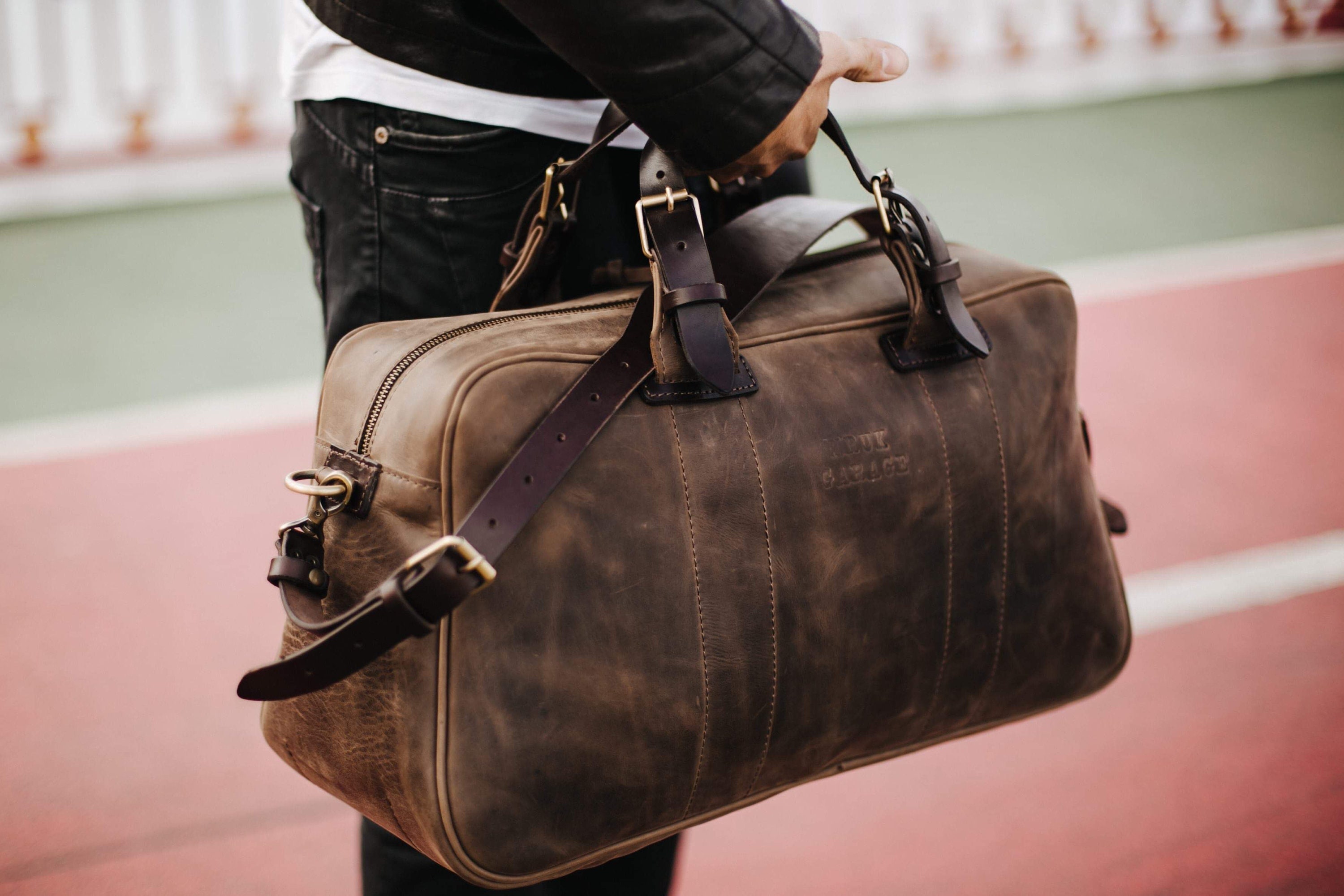 Carryall Travel Bag Large leather Bag | Etsy