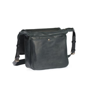 Office bag for men Tablet bag Student bag Leather Flap Messenger bag Valentines day gift image 8