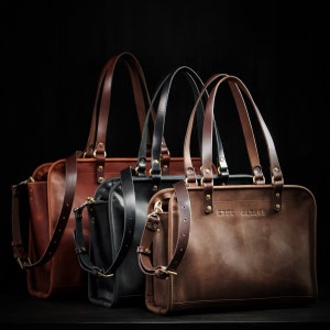 Woman work bag Leather tote bag Women laptop bag Leather computer tote bag Women leather purse