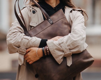 Bolso shopper versátil para mujer Mochila tote convertible Bolso shopper de piel Shopper tote Bolso shopper grande Regalo para mamá