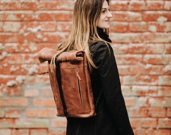 Leather backpack Women's backpack Ladies backpack Small backpack Leather rucksack Women's gift Mother’s Day gift