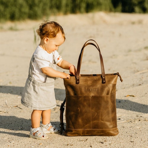 Shopper Bag for Women Convertible Tote Backpack Leather - Etsy