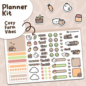 Kit de planificación / Ambiente acogedor de granja (compatible con Hobonichi Cousin)