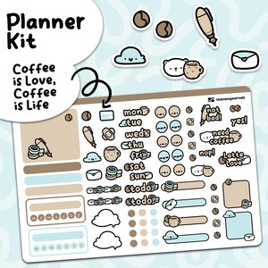 Kit de planificación / El café es amor, el café es vida (compatible con primos Hobonichi)